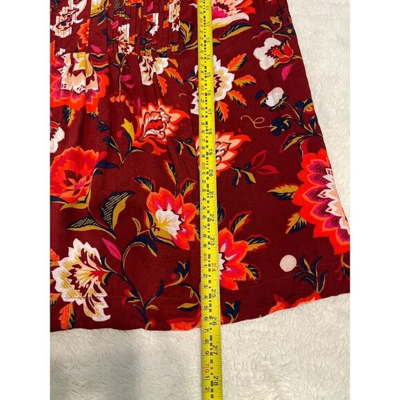 Old Navy Women's Pullover Floral Peasant Blouse Size Large V-Neck Long Sleeves - Picture 7 of 8